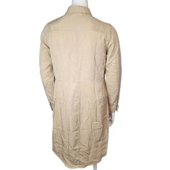 Banana Republic Tan Long Sleeve Button Down Dress (2)