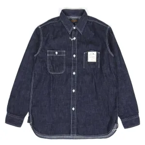 Beams Plus Indigo Work Shirt Size Small