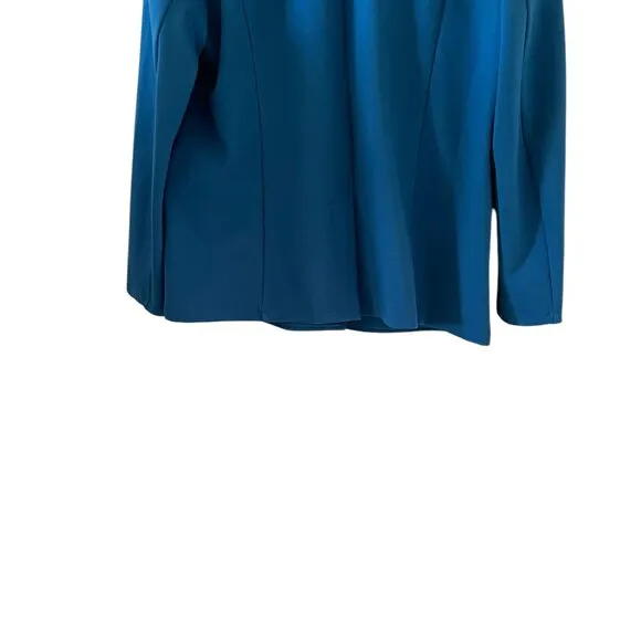 Betabrand Button Front Blazer In Ocean Size XXL