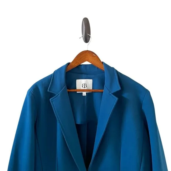 Betabrand Button Front Blazer In Ocean Size XXL