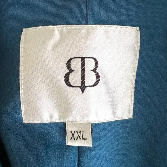 Betabrand Button Front Blazer In Ocean Size XXL