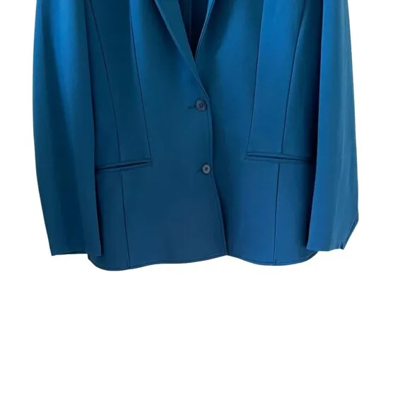 Betabrand Button Front Blazer In Ocean Size XXL