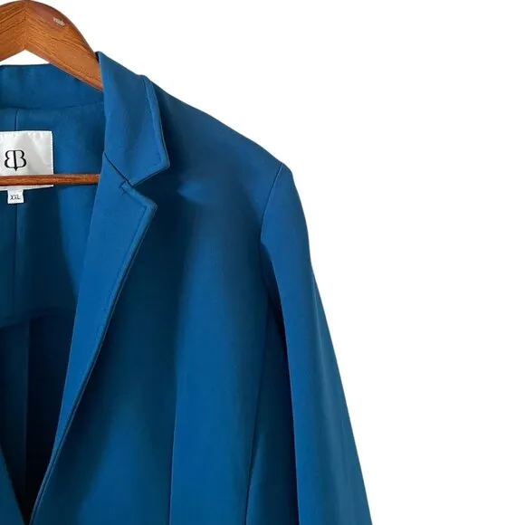 Betabrand Button Front Blazer In Ocean Size XXL