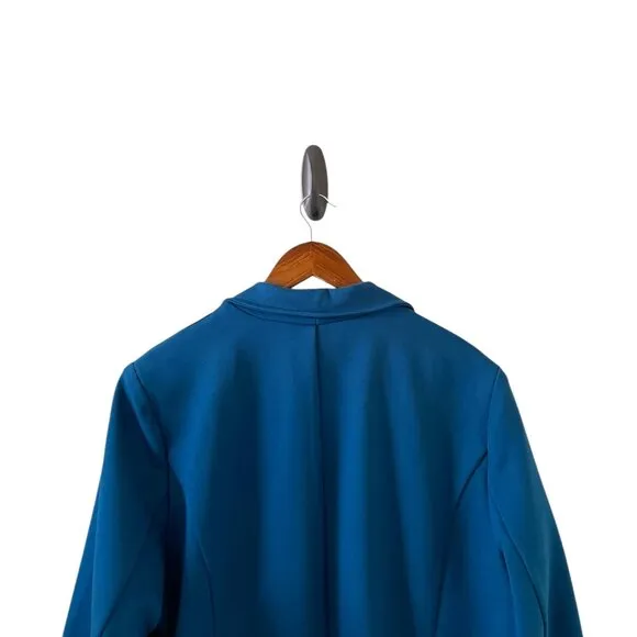 Betabrand Button Front Blazer In Ocean Size XXL