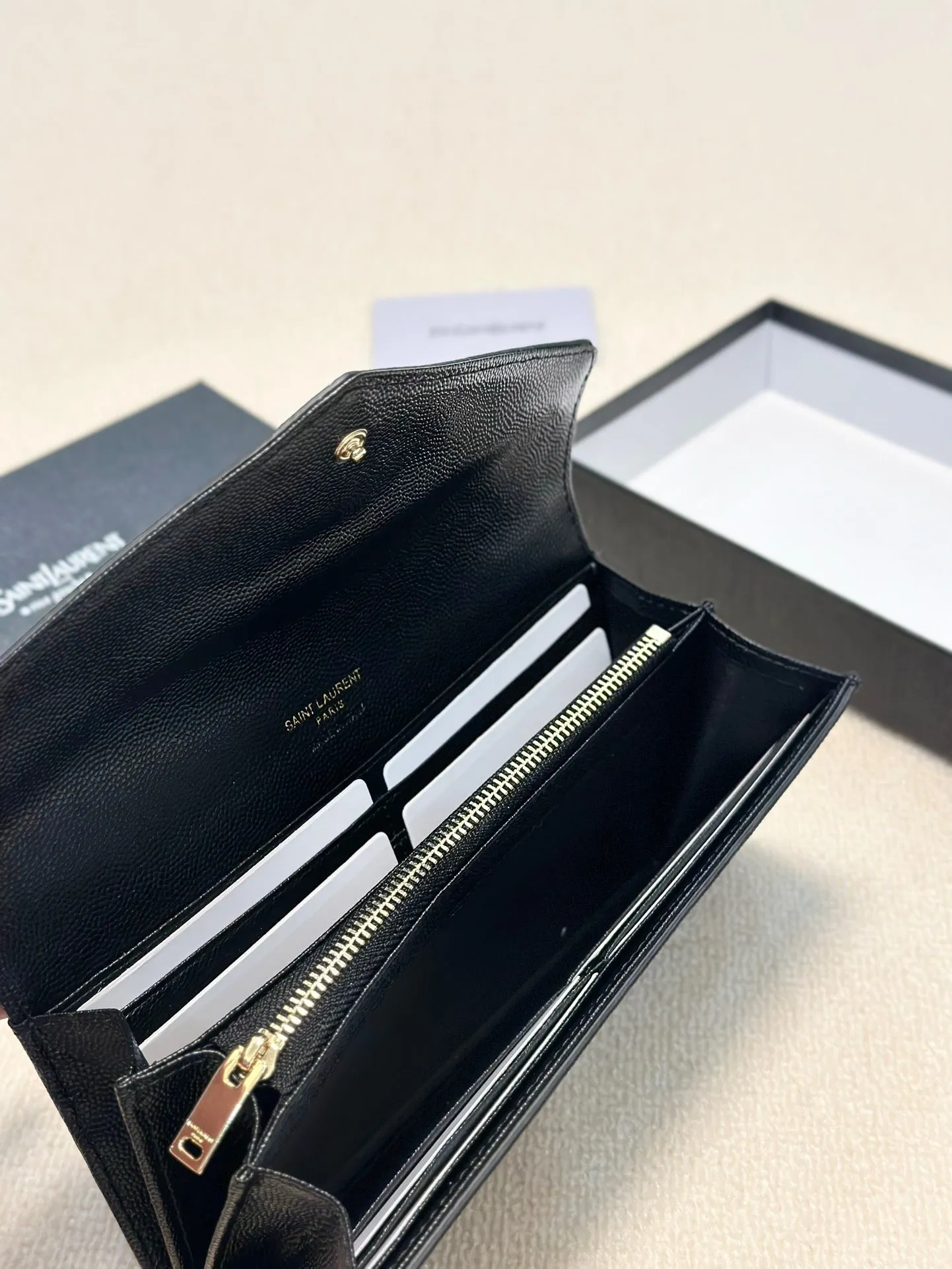 Black Embellished Leather Wallet