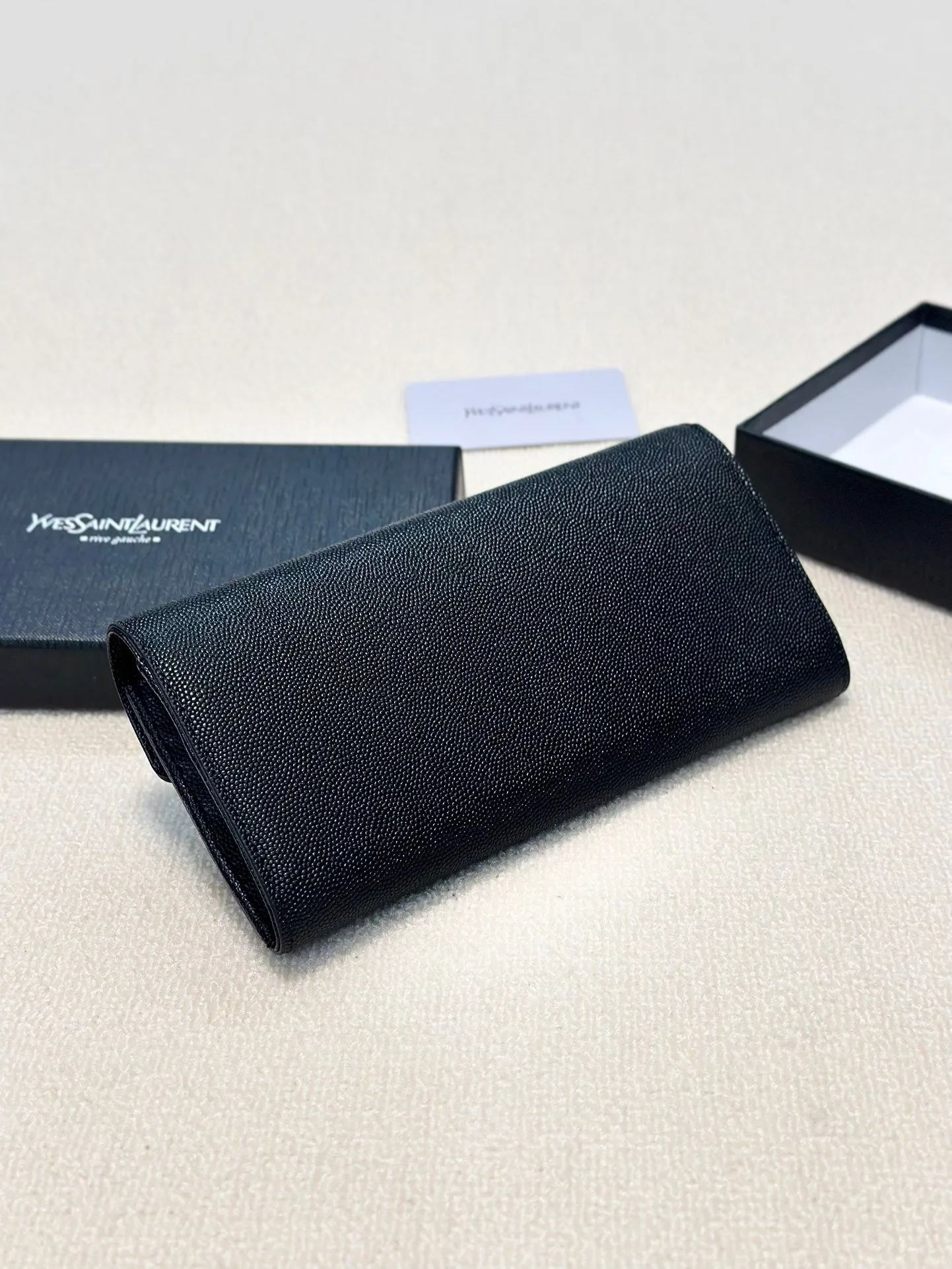 Black Embellished Leather Wallet
