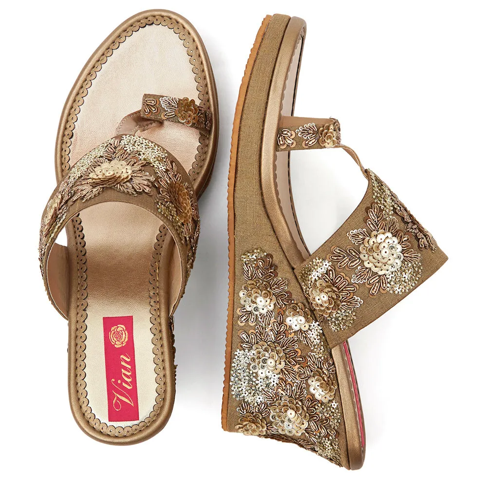 Blossom Treasure Wedges & Handbag Combo