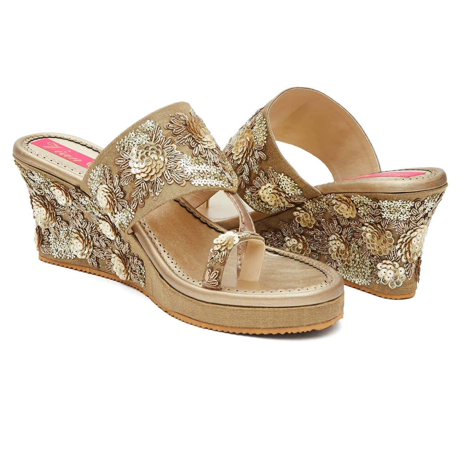 Blossom Treasure Wedges & Handbag Combo