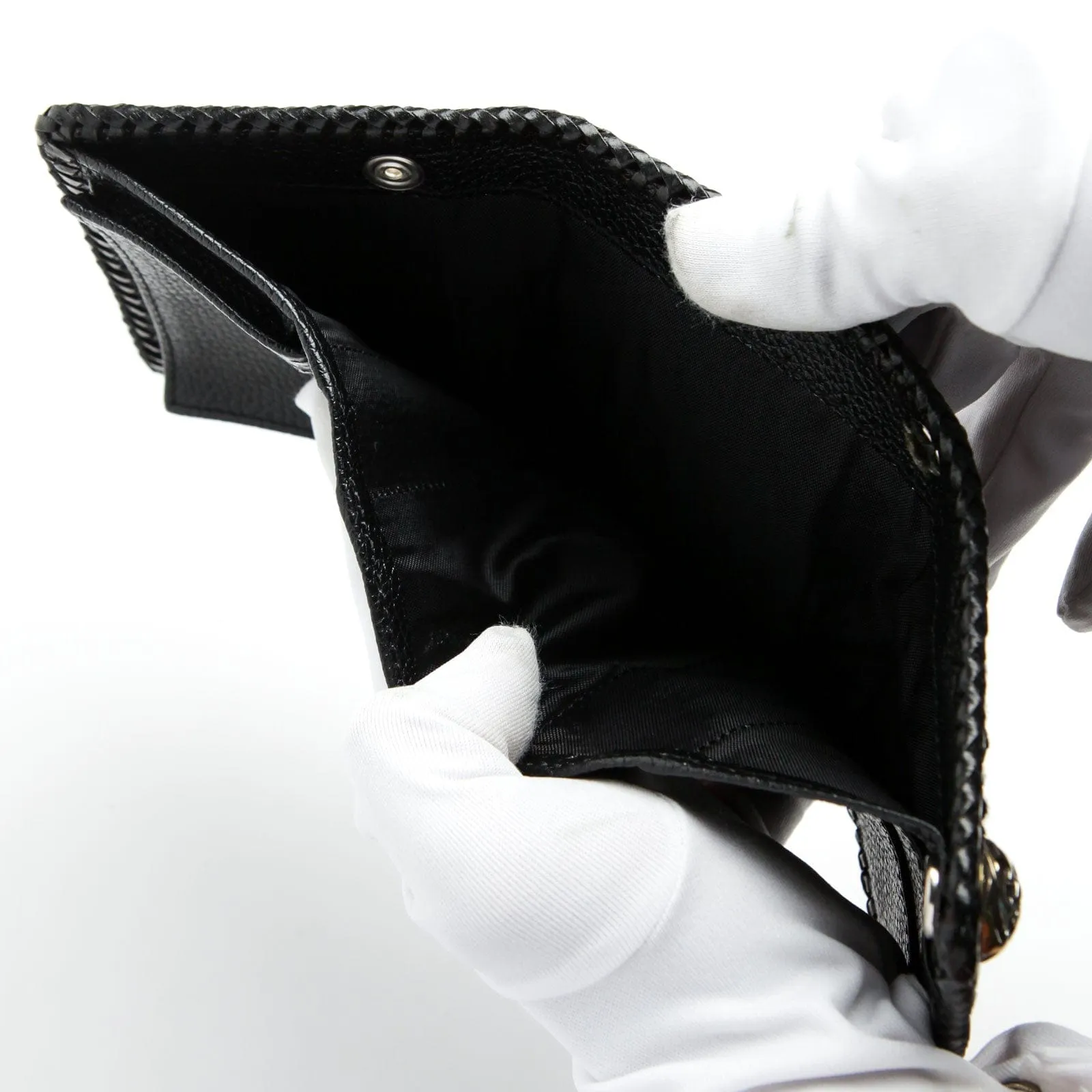 Blue Stingray Leather Gothic Cross Biker Wallet