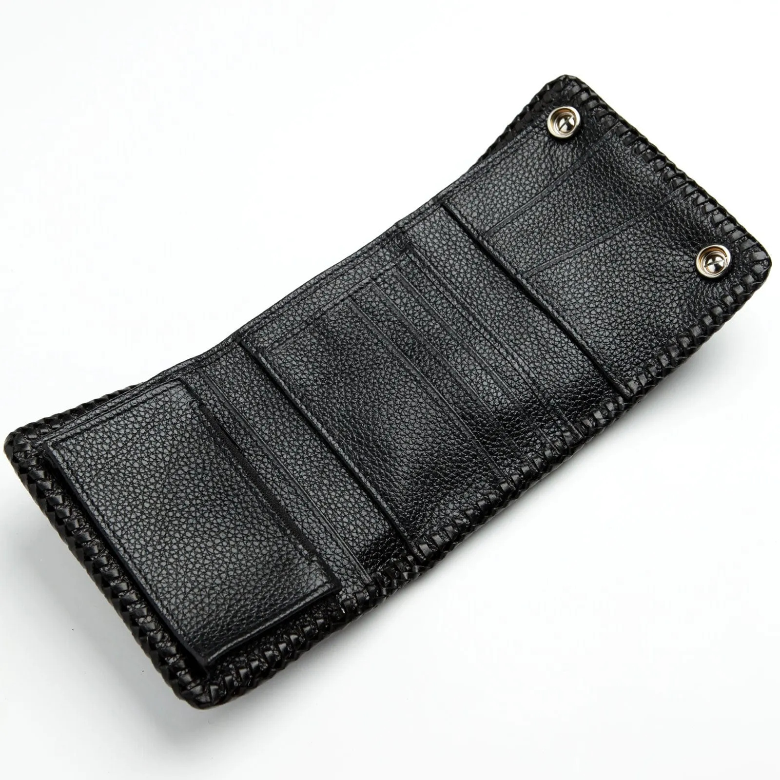 Blue Stingray Leather Gothic Cross Biker Wallet