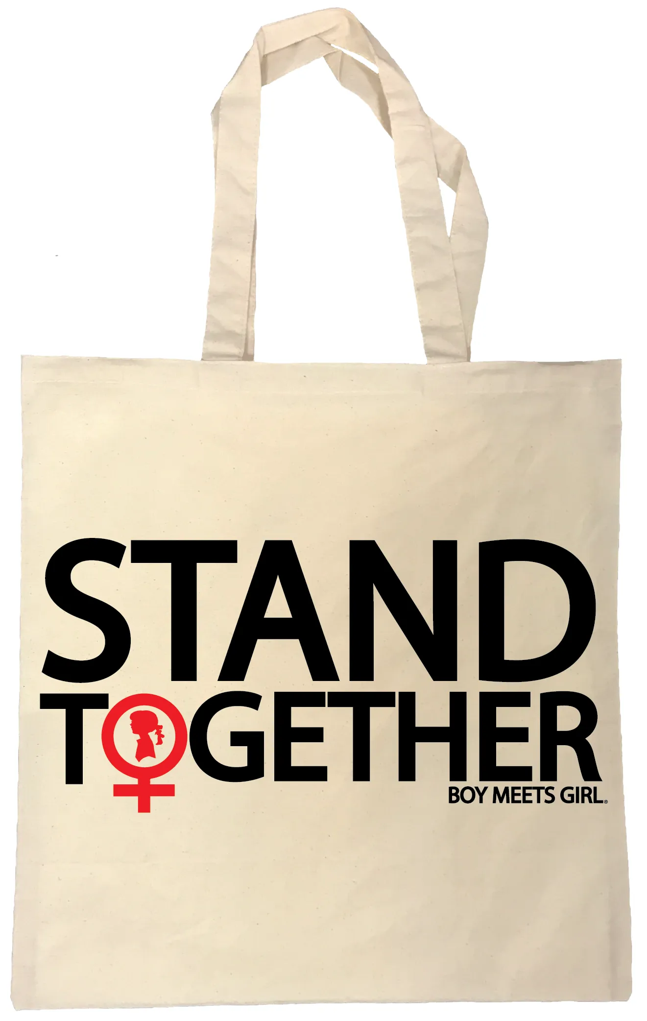 Boy Meets Girl® Stand Together Script Tote Bag