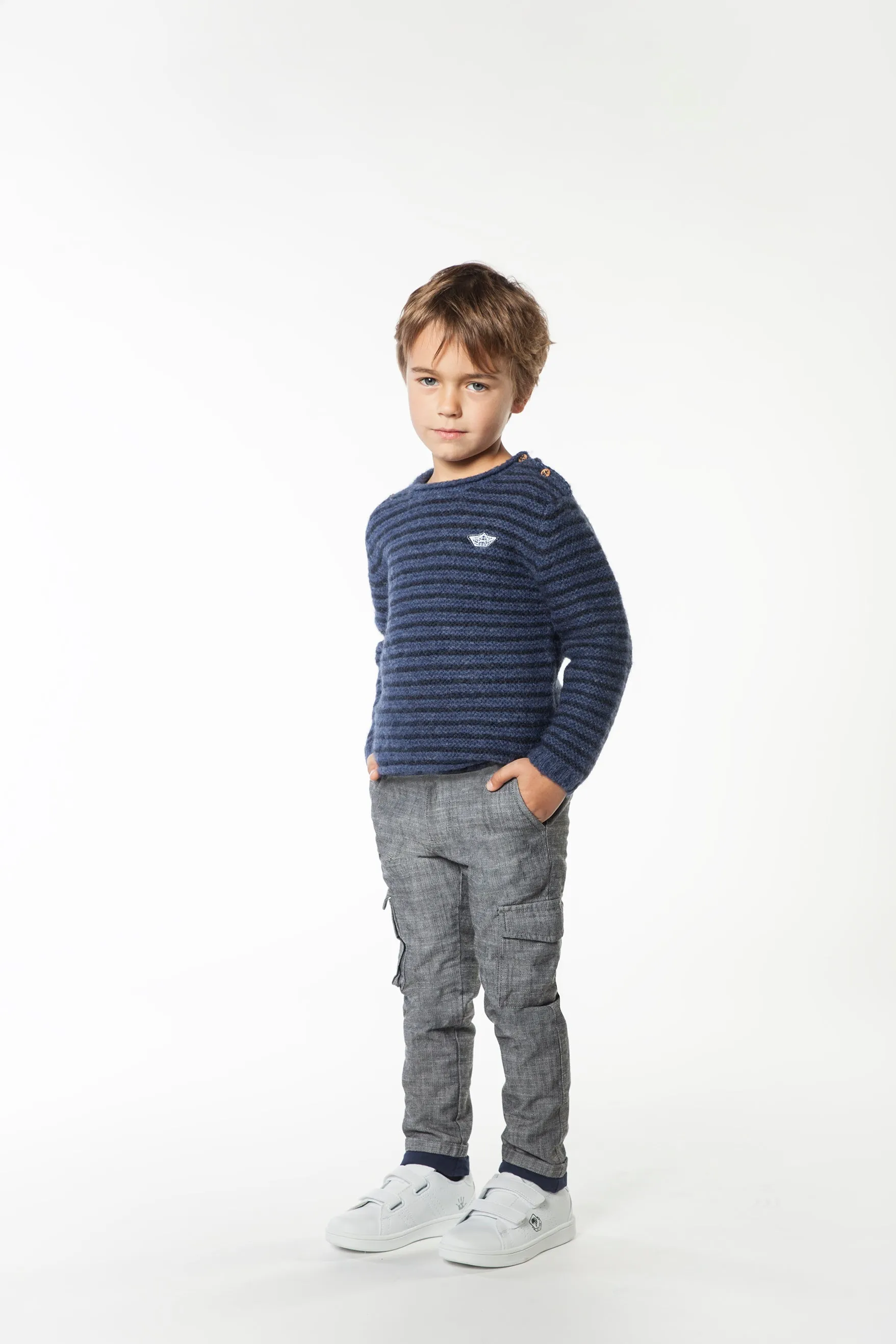 Boys Navy Wool Jumper