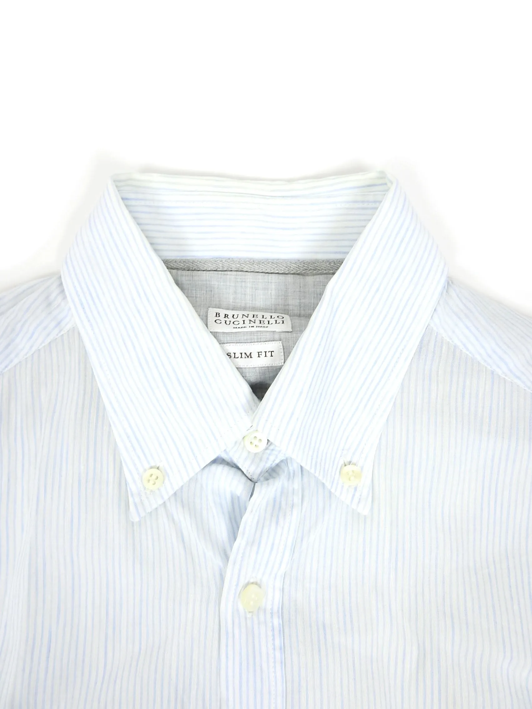 Brunello Cucinelli Striped Linen Shirt Size Medium