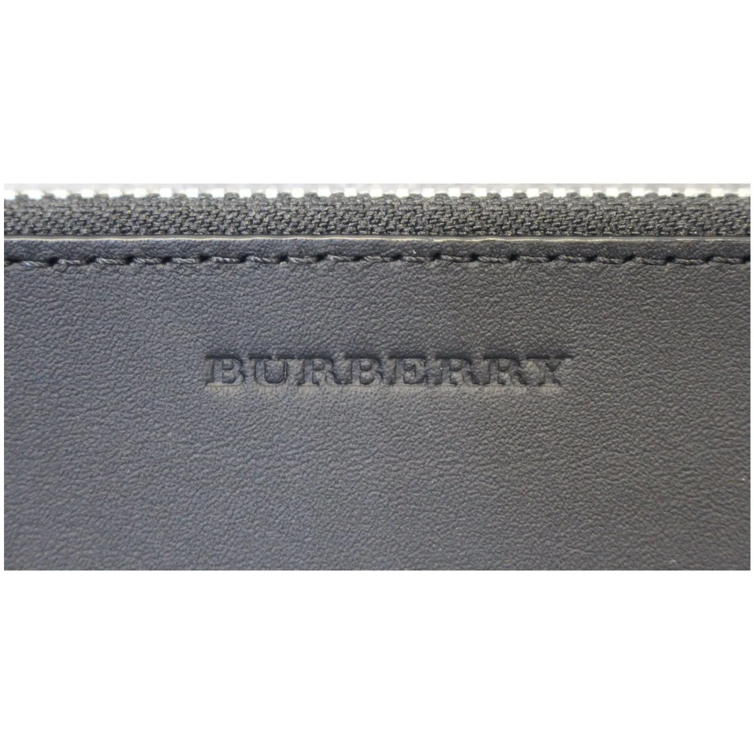 BURBERRY London Check Ziparound Wallet Grey Black
