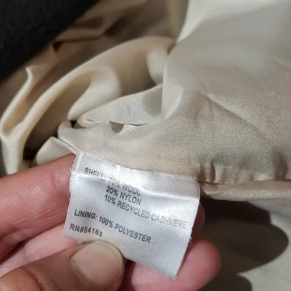 Calvin Klein Wool Blend Double Breasted Co…