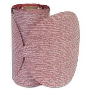 Carborundum Premier Red Aluminum Oxide Dri-Lube Paper Discs, 6 in Dia., P220 Grit, Tabbed, 05539518168