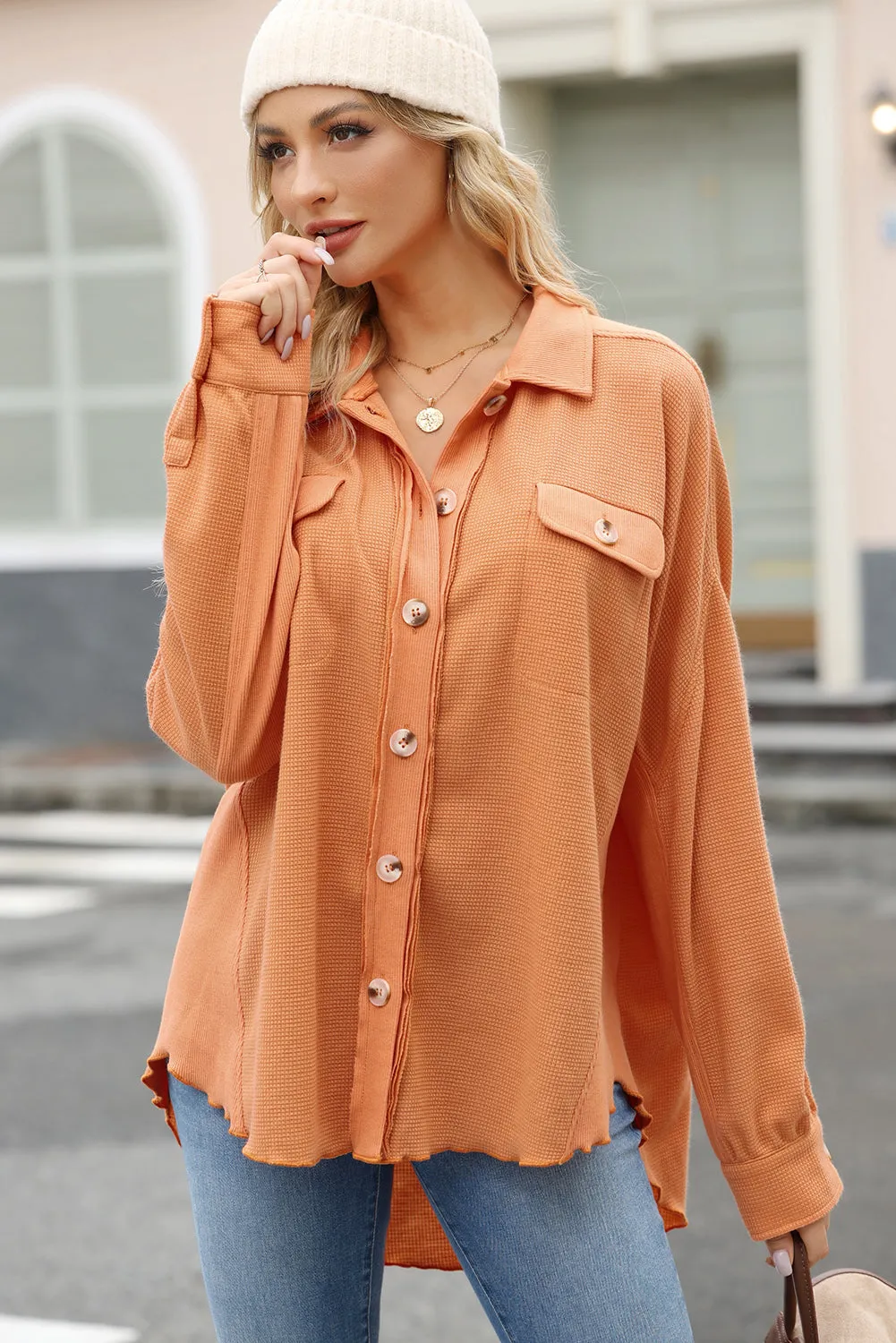 Caroline Button Up Long Sleeve Shirt