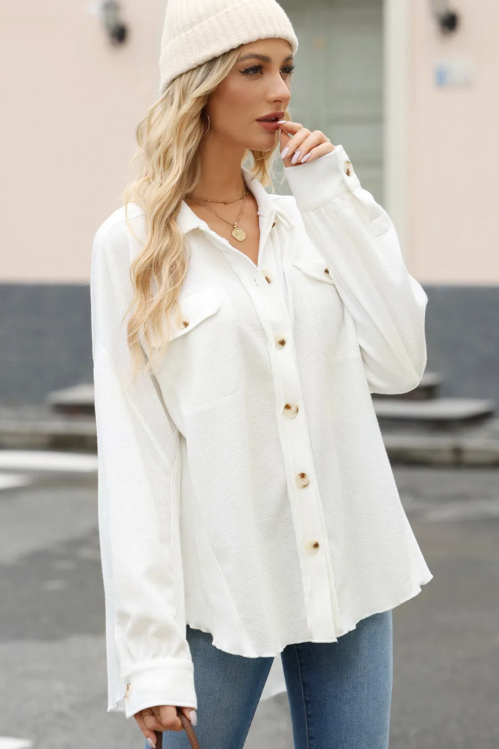Caroline Button Up Long Sleeve Shirt