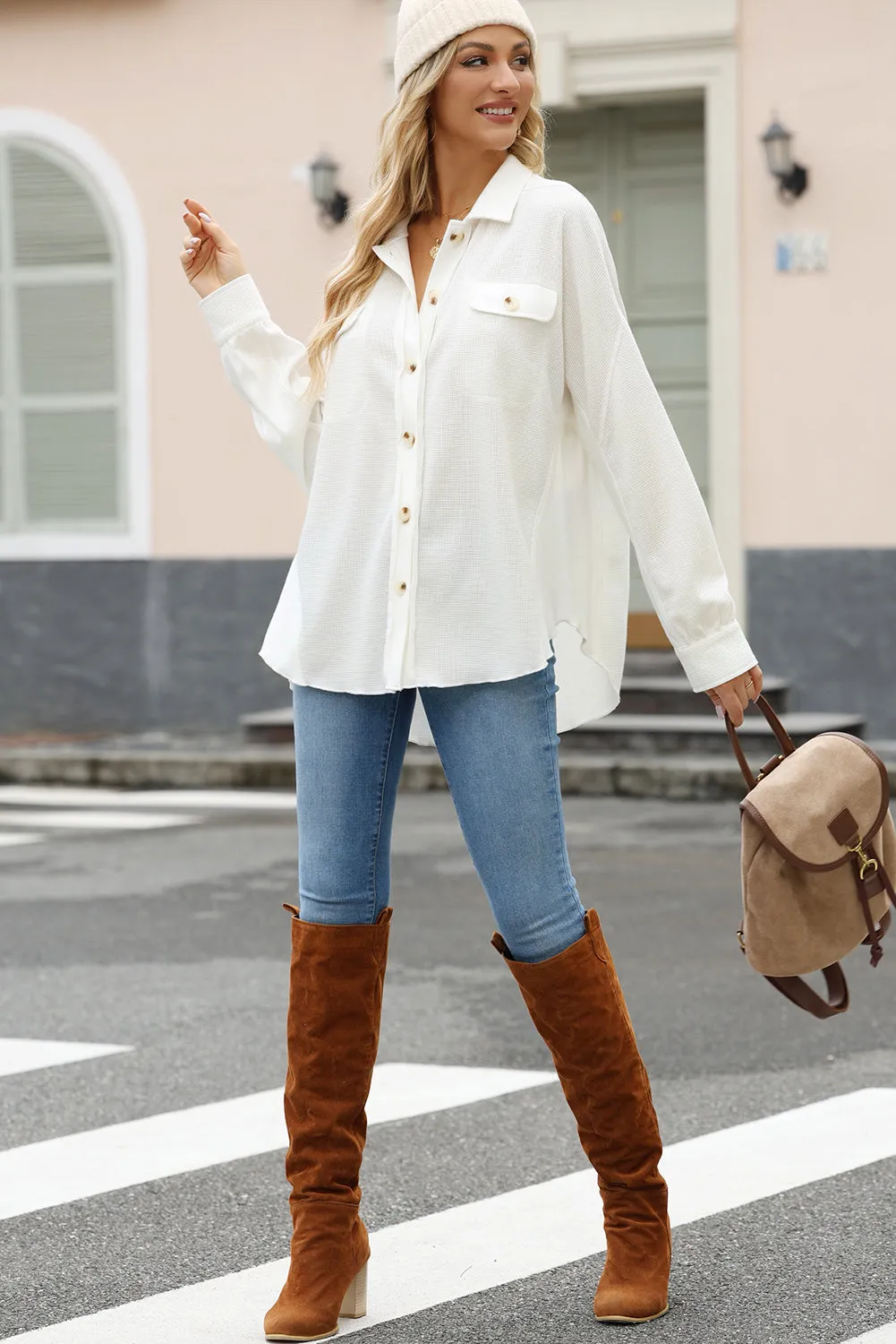 Caroline Button Up Long Sleeve Shirt