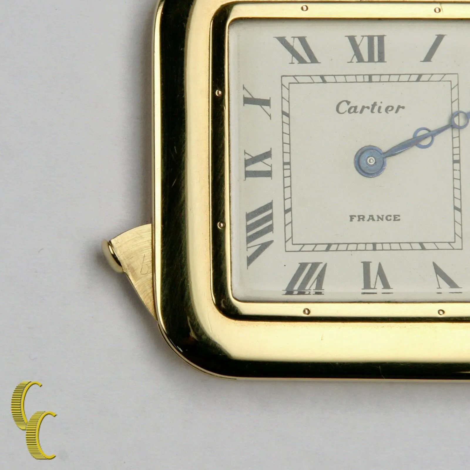 Cartier Gold Square Antique Pocket Watch, 29 Jewels Repeater w/ Original Pouch