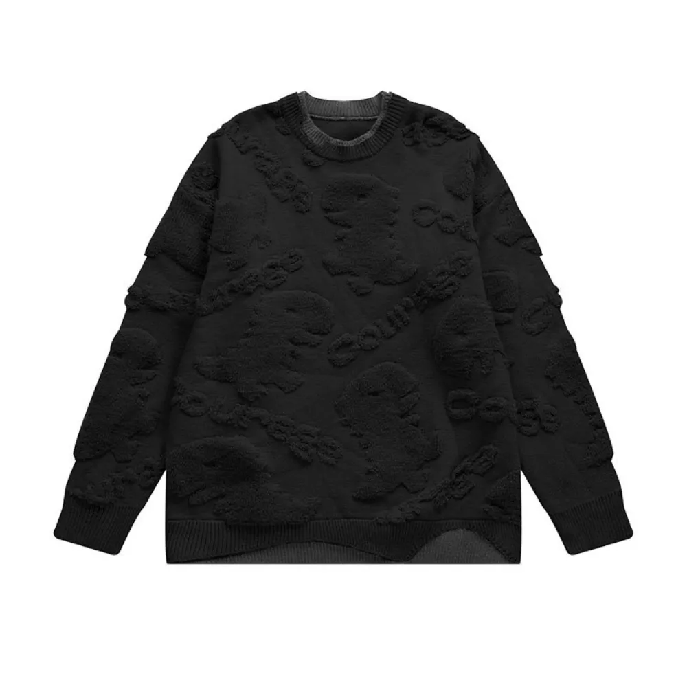 Cartoon Dinosaur Jacquard Sweater