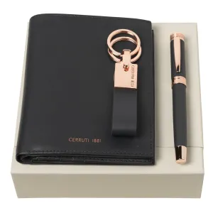 CERRUTI 1881 NPKRT914N-Set Zoom (rollerball pen, key ring & travel wallet)