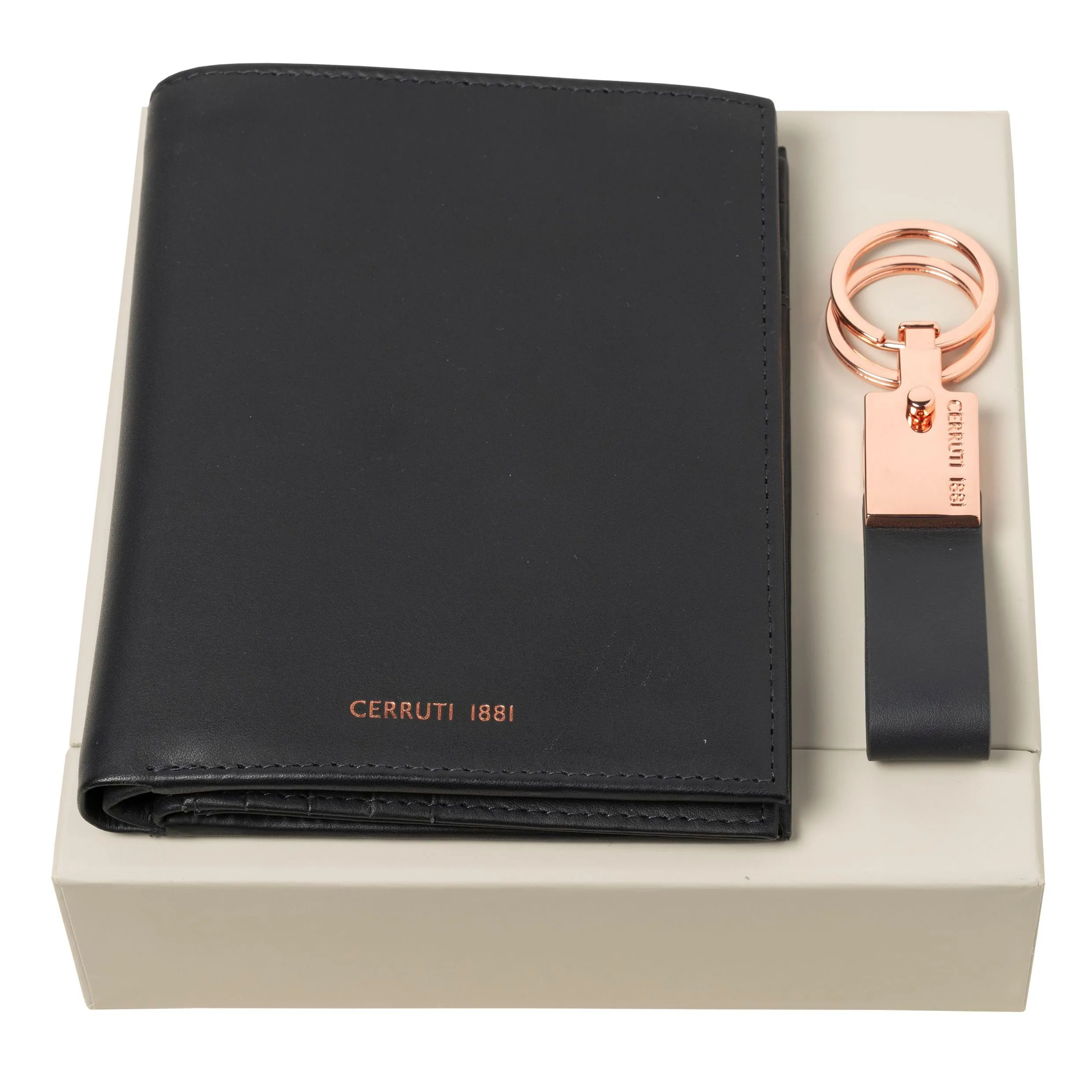 CERRUTI 1881 NPKT914N - Set Zoom Navy (key ring & travel wallet)
