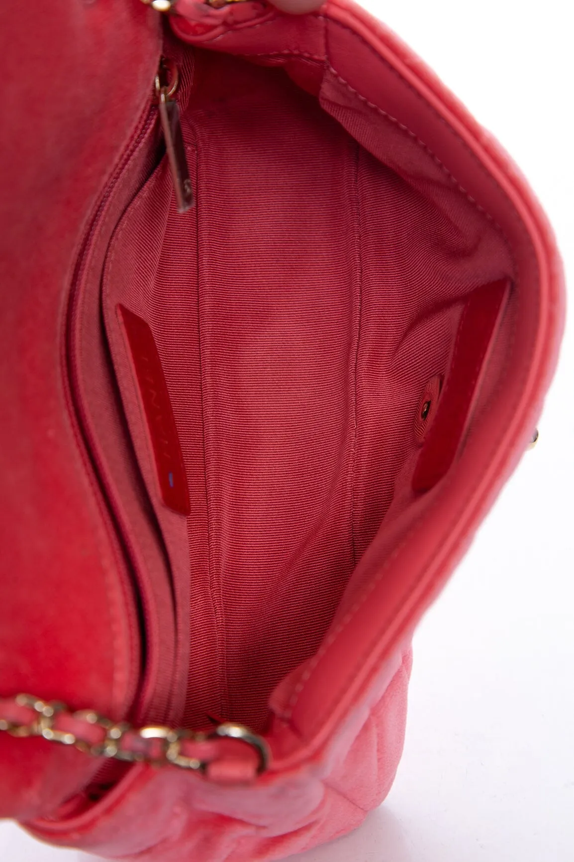 Chanel Hot Pink Velvet Matelasse Pearl Crush Cross-Body