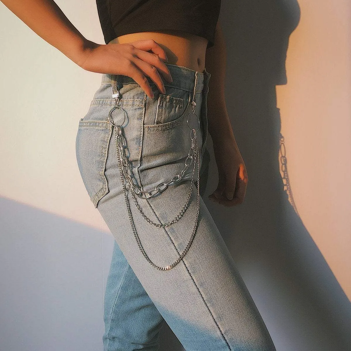 Chic Hip Hop Punk Trousers Chain - Punk Style Wallet Belt Chain - Hipster Jeans Pant Chain - Hip Hop Jewelry Waist Chain