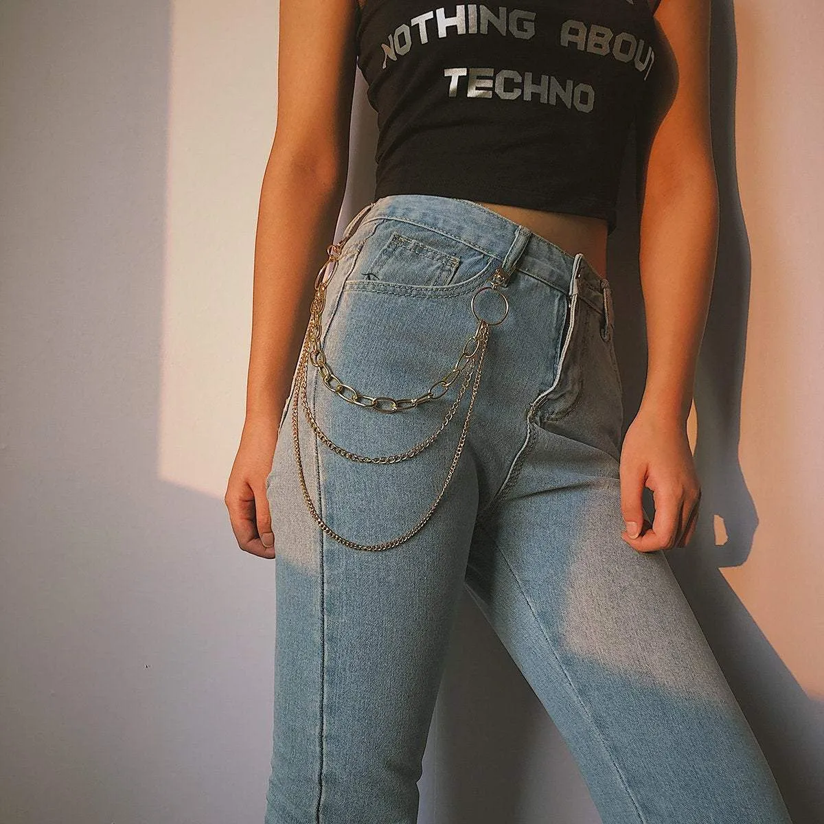 Chic Hip Hop Punk Trousers Chain - Punk Style Wallet Belt Chain - Hipster Jeans Pant Chain - Hip Hop Jewelry Waist Chain