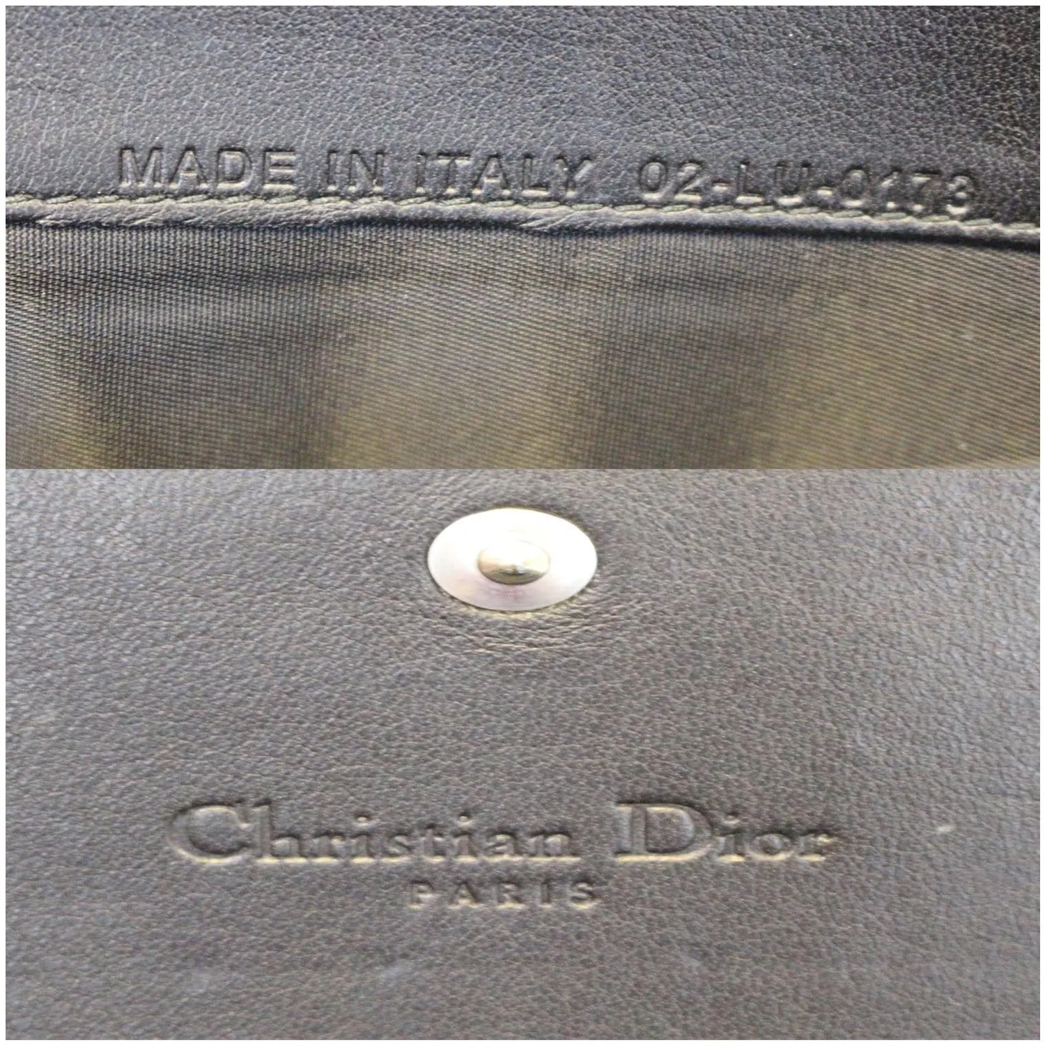 CHRISTIAN DIOR Lady Dior Croisiere Cannage Lambskin Chain Wallet Black