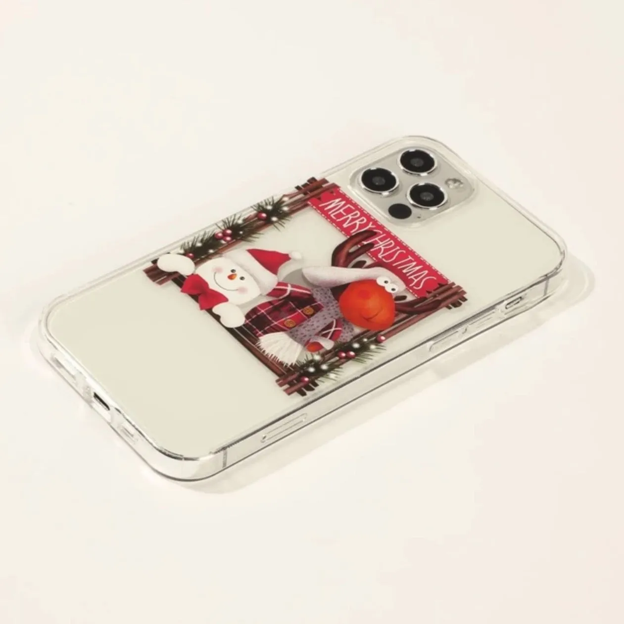 Christmas Snowman & Deer Print IPhone 11 Case