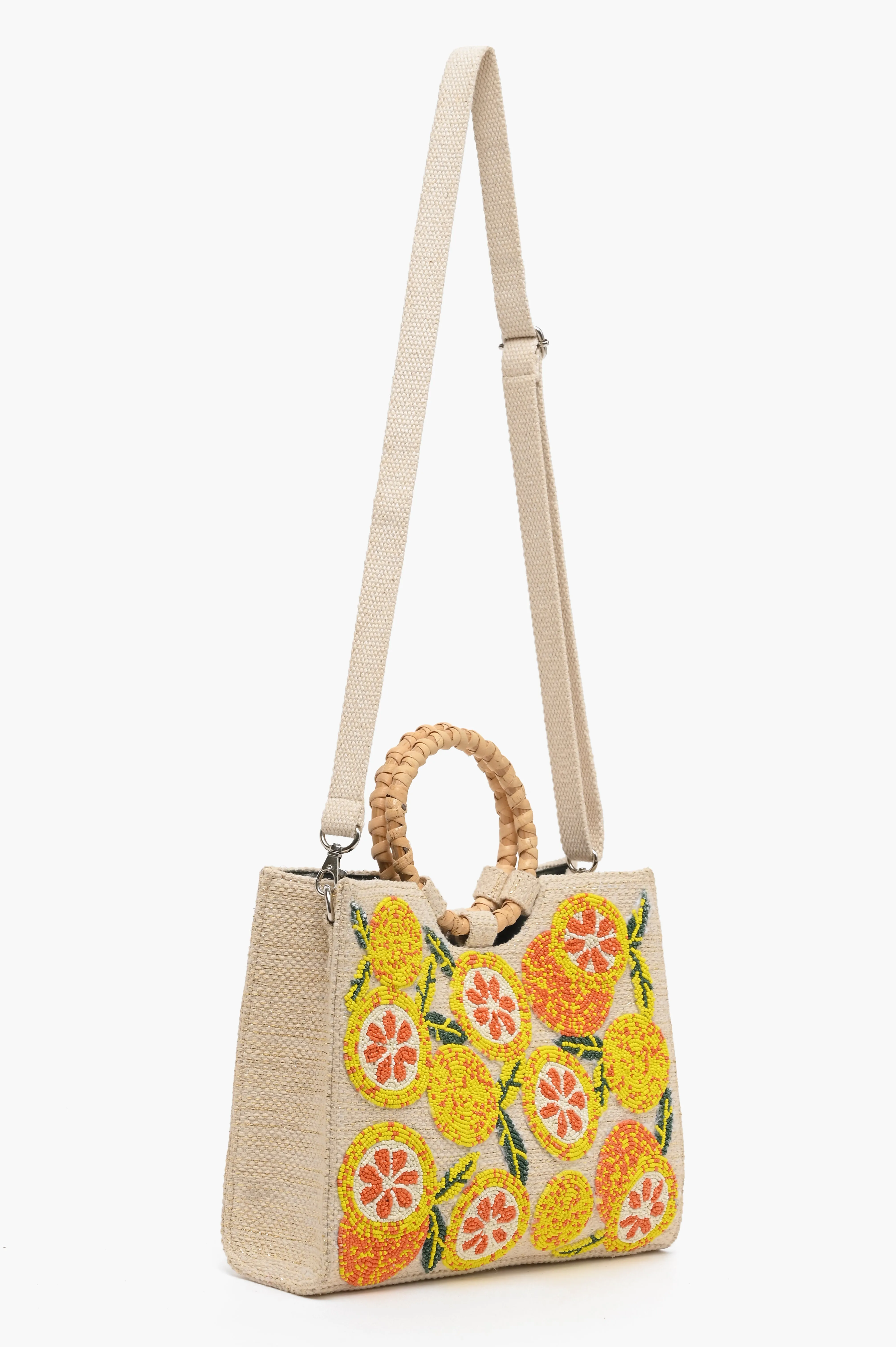Citrus Beaded Shoulder Bag