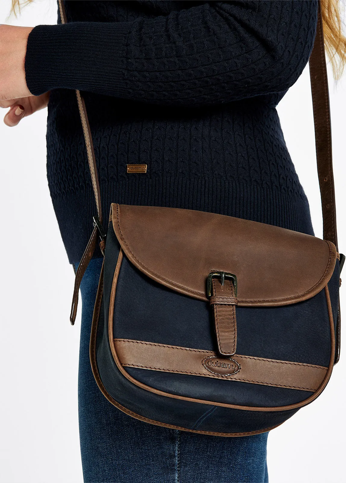 Clara Handbag - Navy/Brown