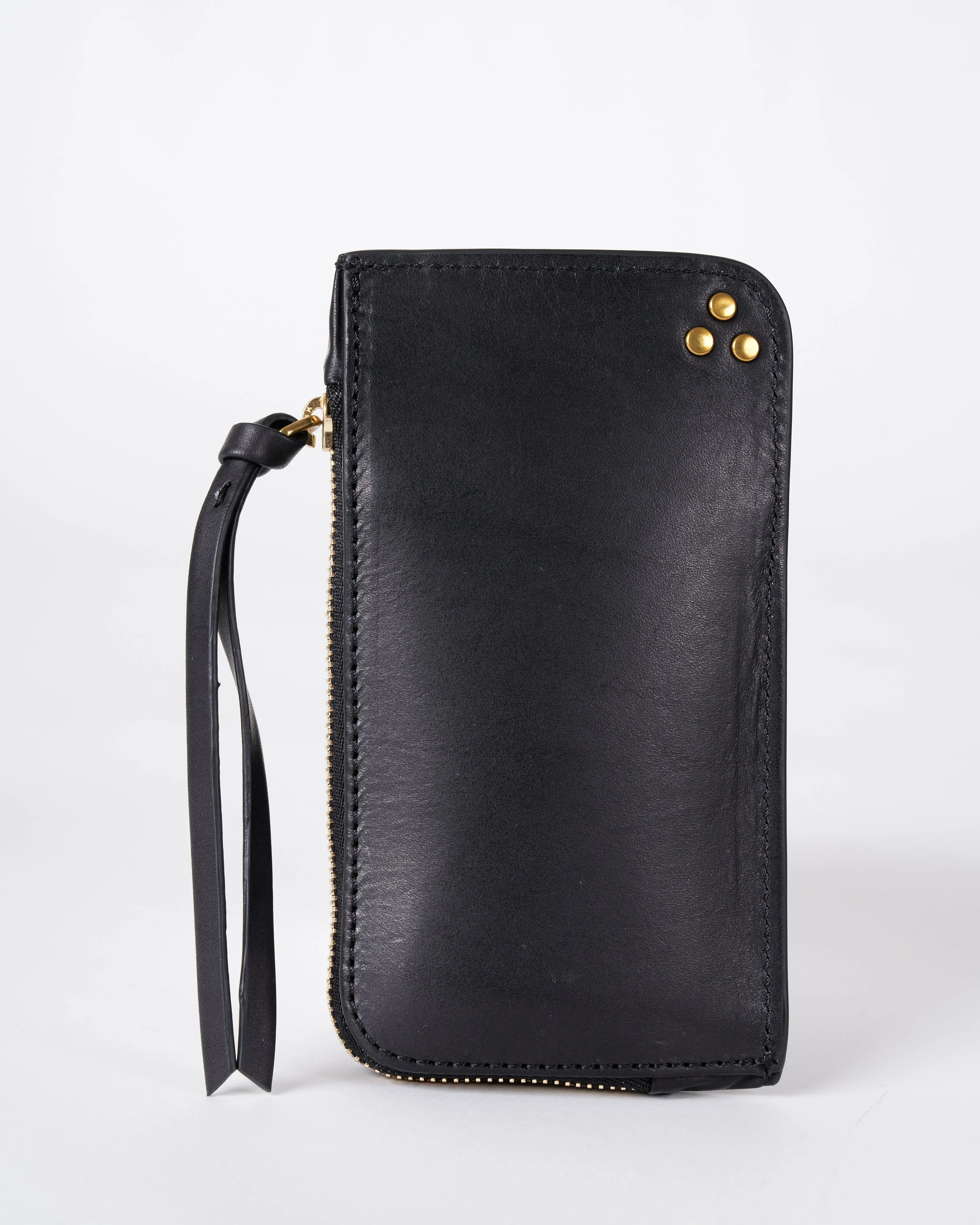 clyde wallet - noir brass