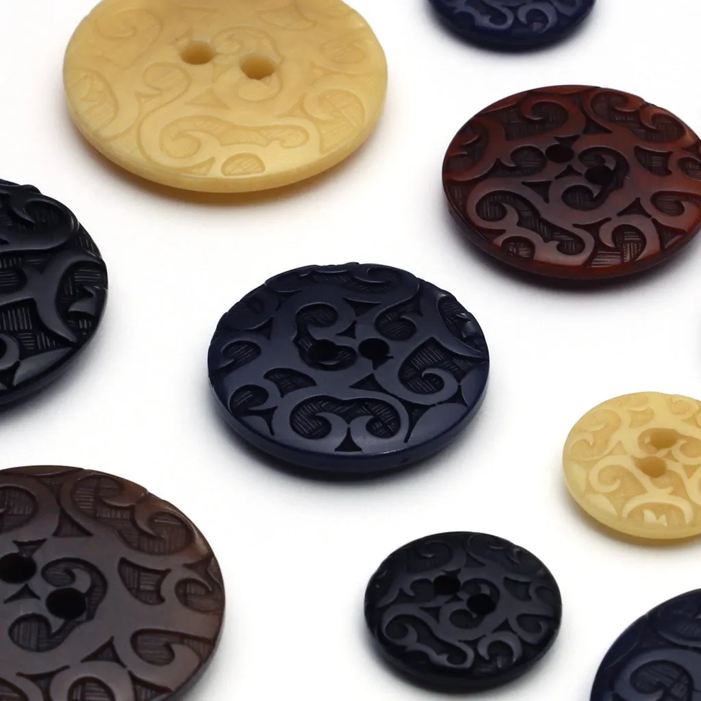 Corozo Button Brown