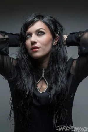 Cristina Scabbia - Grey - Signed Limited Edition Metallic Mini Print