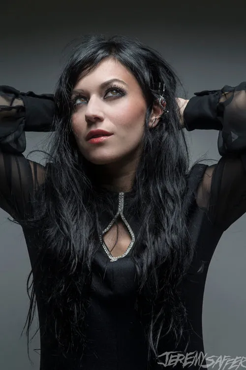 Cristina Scabbia - Grey - Signed Limited Edition Metallic Mini Print