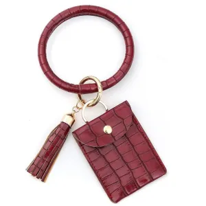 Croc Pattern Card Holder Bangle -- 4 Colors!