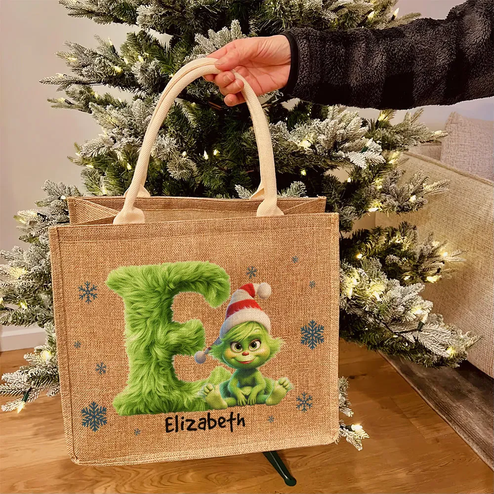 Custom Alphabet Letters Gifts For Fans Jute Tote Bag 01kaqn161124