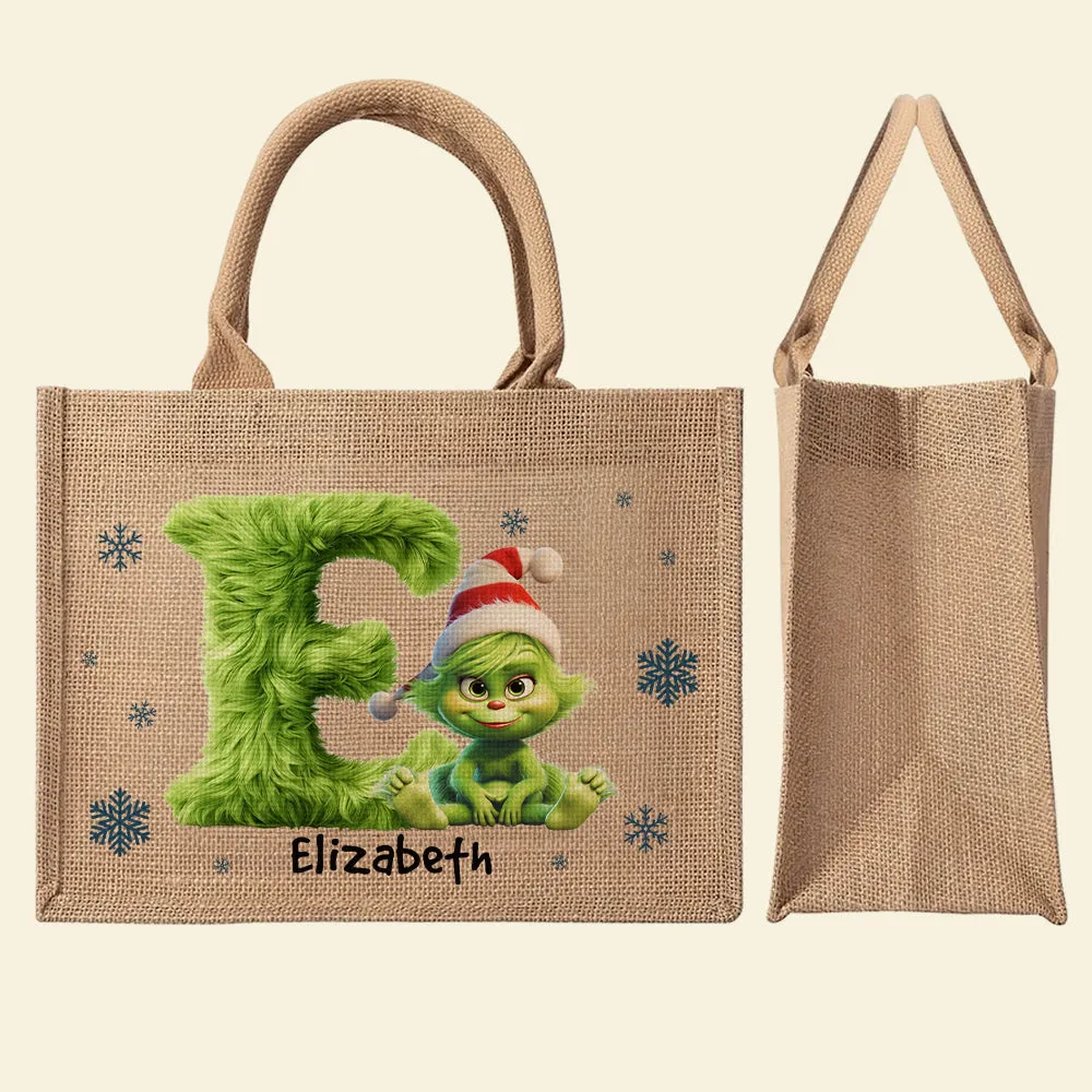 Custom Alphabet Letters Gifts For Fans Jute Tote Bag 01kaqn161124