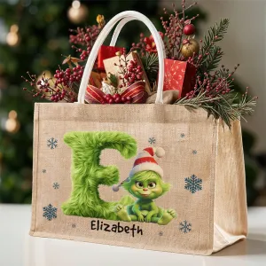 Custom Alphabet Letters Gifts For Fans Jute Tote Bag 01kaqn161124
