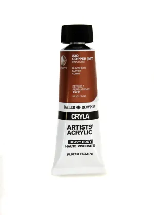 Daler Rowney CRYLA Artists Acrylic 75ml Tubes-  COPPER (IMIT)