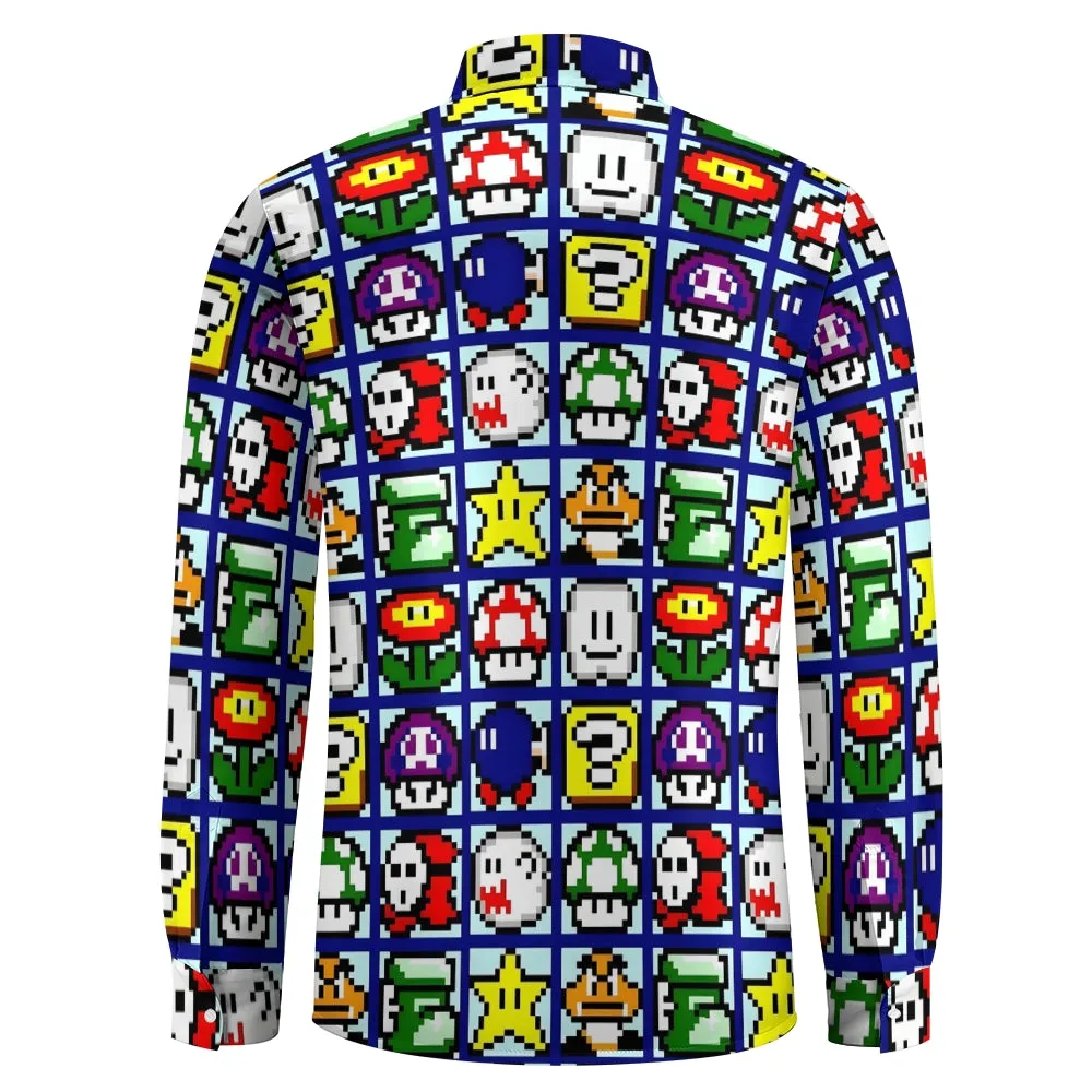 Digital Game Print Casual Short Sleeve Shirt 2403000233