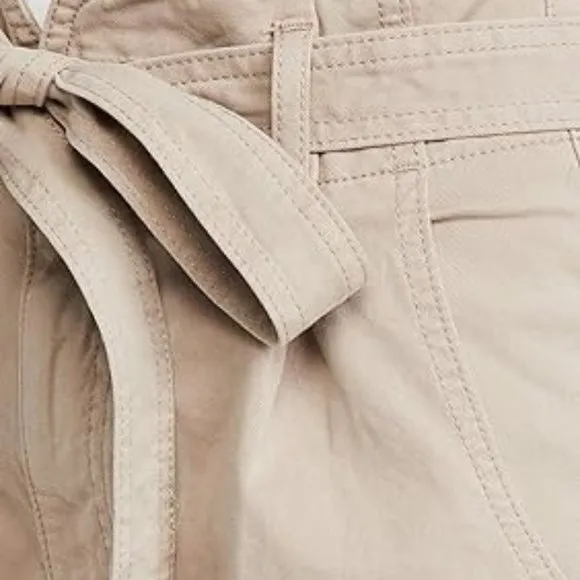 DL1961 Women's Camile Paper Bag Waist Utility Short, Sandbank, 29 Regular
