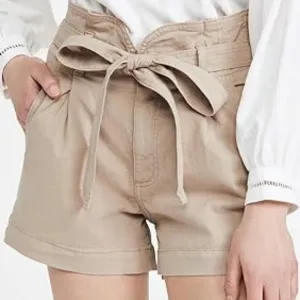 DL1961 Women's Camile Paper Bag Waist Utility Short, Sandbank, 29 Regular