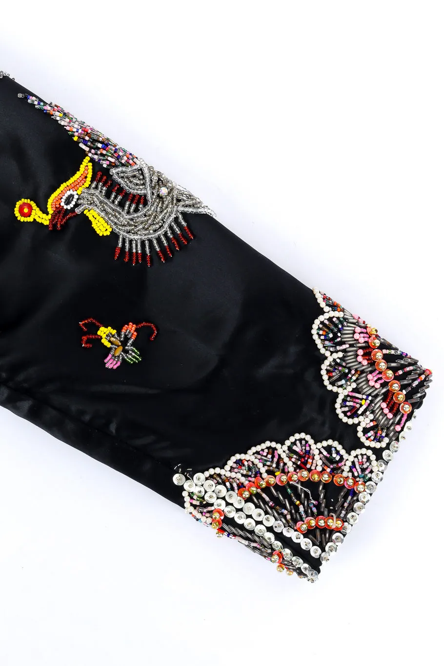 Dragon Phoenix Embellished Silk Jacket
