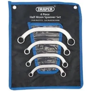 Draper 7210 Half Moon Obstruction Ring Spanner Set (4 Piece) Dr-07210