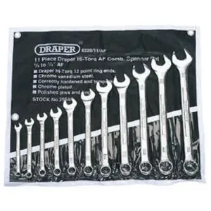 Draper Expert Hi-Torq Imperial Combination Spanner Set (11 Piece) Dr-29546