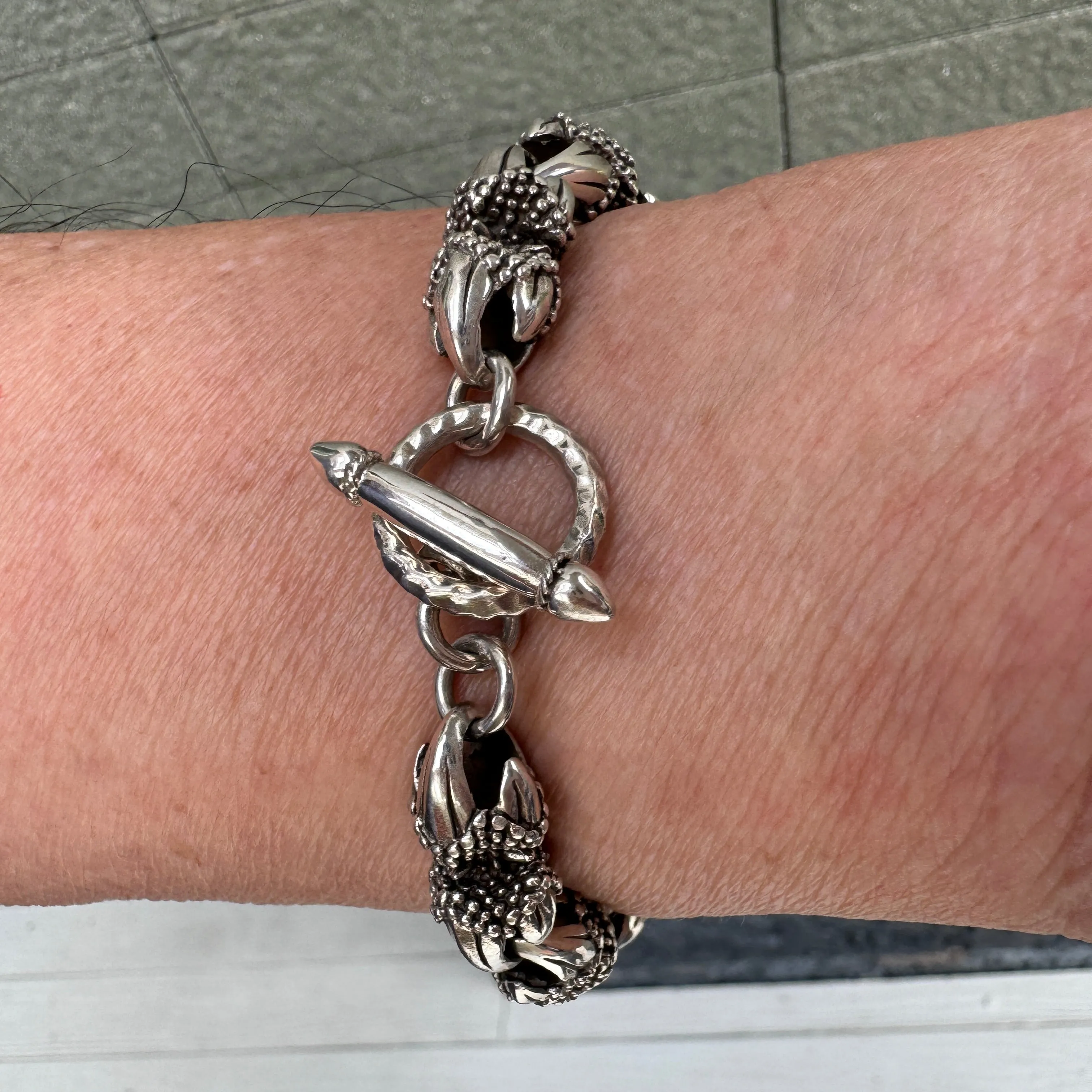 Eagle Claw 925 Sterling Silver Gothic Bracelet